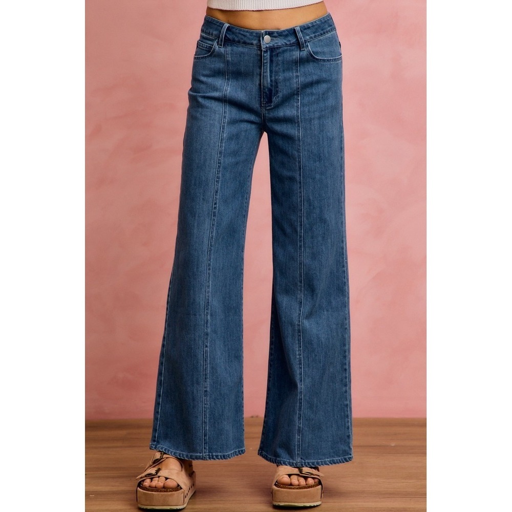 SO ME Seam‎ Detail Mid Rise Stretch Denim Jeans - XL